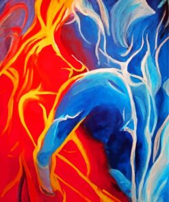 Abstarct Fire And Ice Diamond Painting