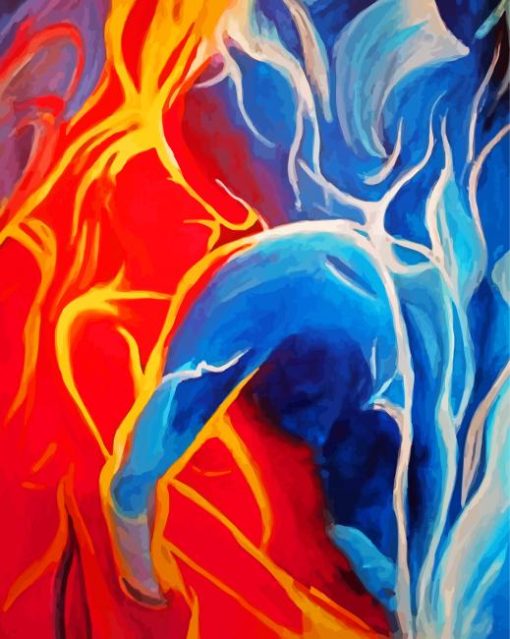 Abstarct Fire And Ice Diamond Painting