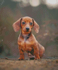 Adorable Dachshund Miniature Diamond Painting