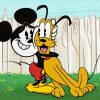 Adorable Mickey Mouse And Pluto Diamond Painting