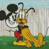 Adorable Mickey Mouse And Pluto Diamond Painting