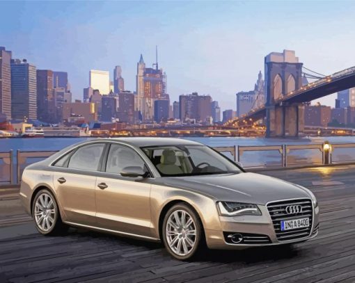 Aesthetic Audi A8 Car Diamond Paintings