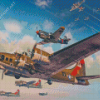 Aesthetic B17 Illustration Diamond Painting