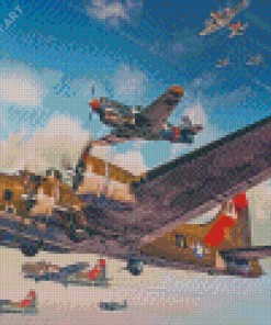 Aesthetic B17 Illustration Diamond Painting