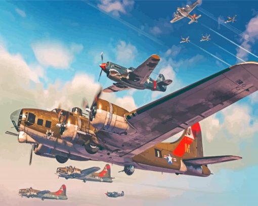 Aesthetic B17 Illustration Diamond Painting