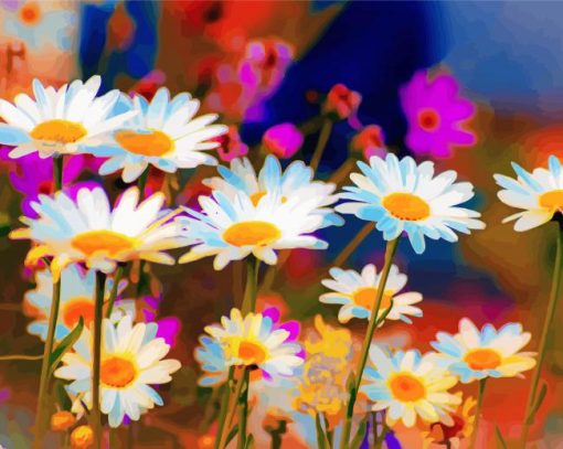 Aesthetic Field Of Daisies Diamond Paintings