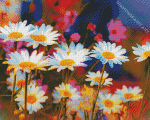 Aesthetic Field Of Daisies Diamond Paintings