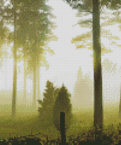 Aesthetic Foggy Forest Diamond Paintings