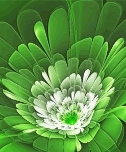 Aesthetic Green Flower Diamond Paintings