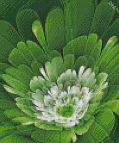 Aesthetic Green Flower Diamond Paintings