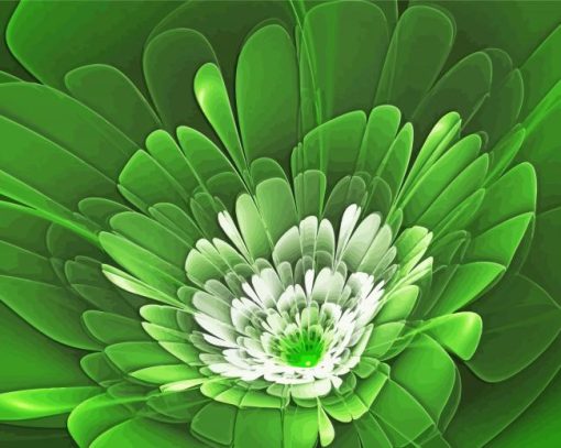 Aesthetic Green Flower Diamond Paintings