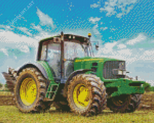 Aesthetic John Deere Tractor Diamond Painting