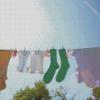 Aesthetic Laundry On Clothesline Diamond Painting