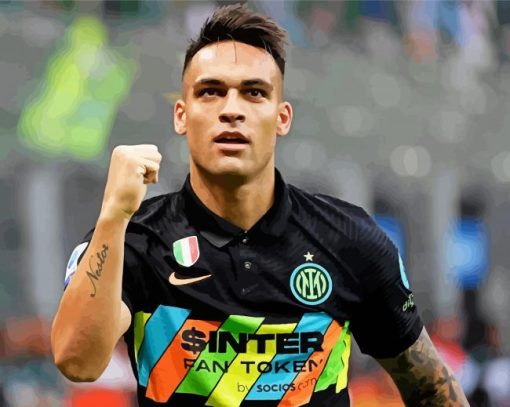 Aesthetic Lautaro Martínez Footballer Diamond Paintings