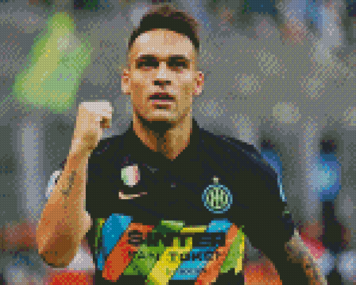 Aesthetic Lautaro Martínez Footballer Diamond Paintings