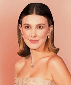 Aesthetic Millie Bobby Brown Illustartion Diamond Painting