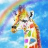 Aesthetic Rainbow Giraffe Diamond Painting