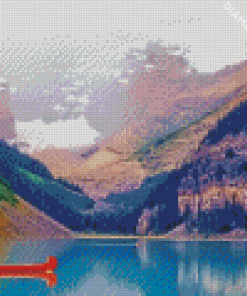 Aesthetic Red Canoe Canada Diamond Painting