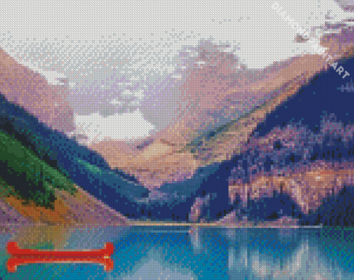 Aesthetic Red Canoe Canada Diamond Painting