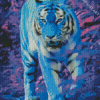 Aesthetic Blue Tiger Diamond Paintings