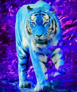 Aesthetic Blue Tiger Diamond Paintings