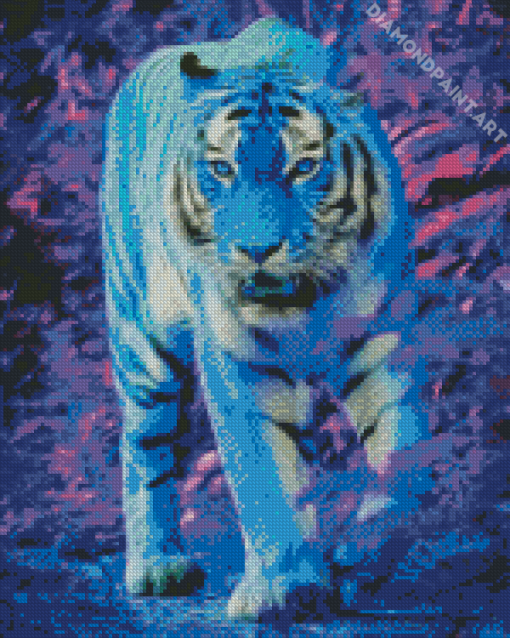 Aesthetic Blue Tiger Diamond Paintings