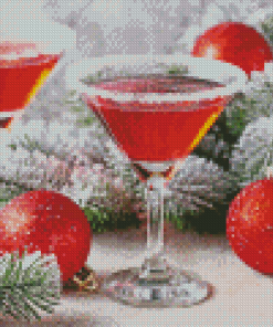 Aesthetic Christmas Drink Diamond Painting