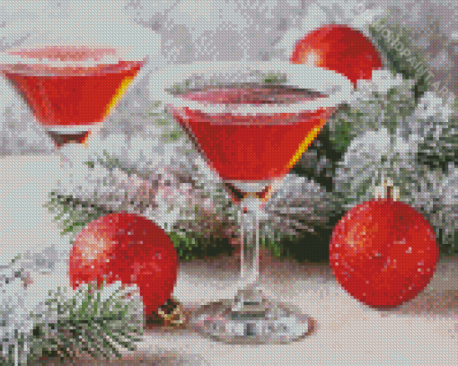 Aesthetic Christmas Drink Diamond Painting