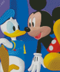 Aesthetic Mickey Mouse And Donald Duck Diamond Painting