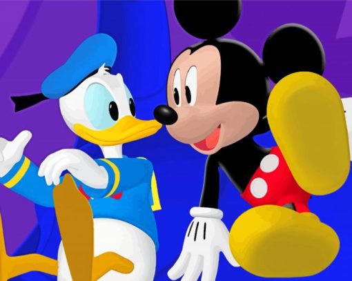 Aesthetic Mickey Mouse And Donald Duck Diamond Painting