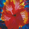 Aesthetic Orange Hibiscus Flower Diamond Paintings