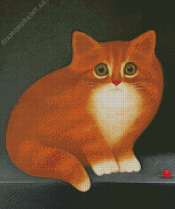 Aesthetic Yellow Fat Cat Diamond Paintings