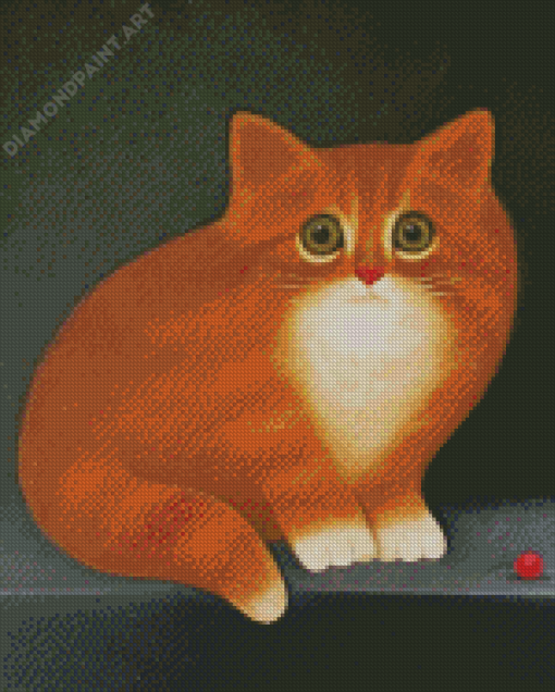 Aesthetic Yellow Fat Cat Diamond Paintings