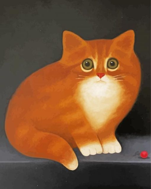 Aesthetic Yellow Fat Cat Diamond Paintings