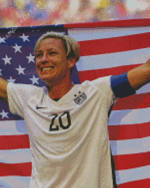 American Woman Soccer Player Diamond Paintings