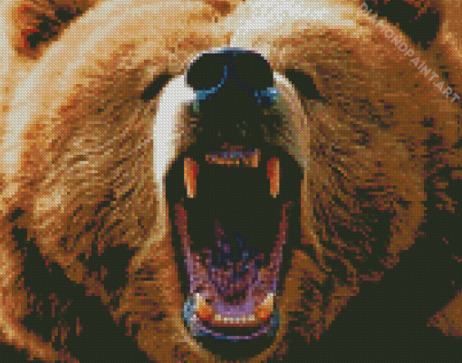 Angry Bear Wildlife Diamond Painting