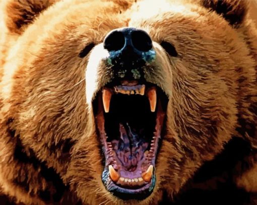 Angry Bear Wildlife Diamond Painting