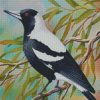 Australian Magpie On Stick Diamond Paintings