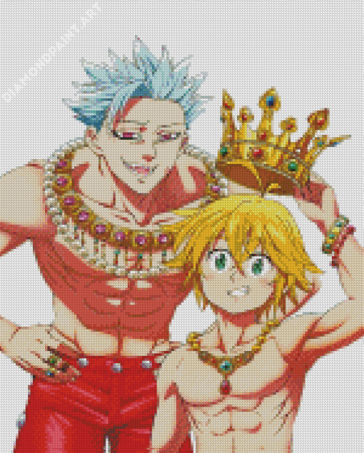 Ban And Meliodas Anime Characters Diamond Painting