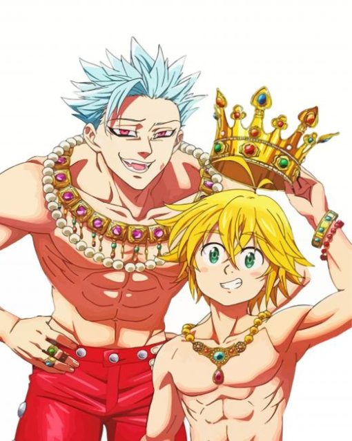 Ban And Meliodas Anime Characters Diamond Painting