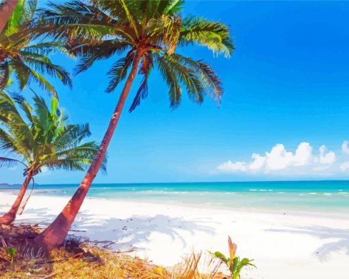 Beach Tropical Palm Diamond Painting