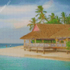 Beach House Island Diamond Paintings