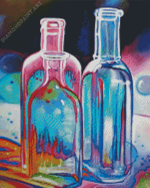 Beautiful Abstract Bottles Diamond Painting