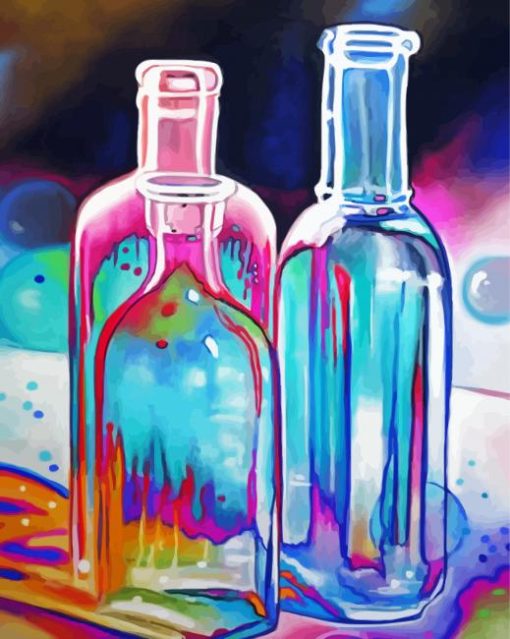 Beautiful Abstract Bottles Diamond Painting