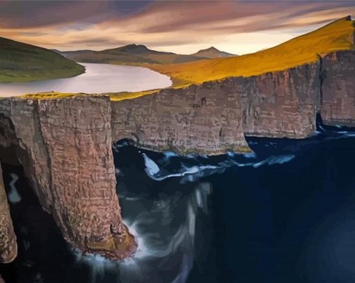 Beautiful Faroes Island Landscape Diamond Painting