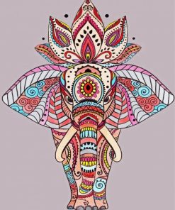 Beautiful Elephant Mandala Diamond Painting