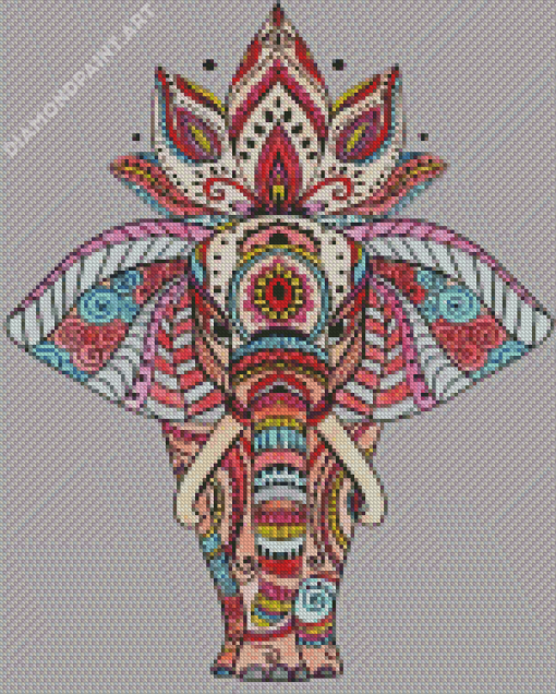 Beautiful Elephant Mandala Diamond Painting