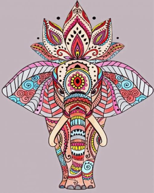 Beautiful Elephant Mandala Diamond Painting