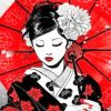 Beautiful Japanese Geisha Diamond Painting