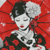 Beautiful Japanese Geisha Diamond Painting